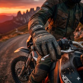 BSDDP All-Season Motorcycle Racing Gloves - Mobile Friendly Breathable Protection with Hard Shell Fist Protector