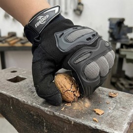 BSDDP All-Season Motorcycle Racing Gloves - Mobile Friendly Breathable Protection with Hard Shell Fist Protector