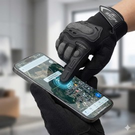 BSDDP All-Season Motorcycle Racing Gloves - Mobile Friendly Breathable Protection with Hard Shell Fist Protector