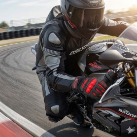 BSDDP All-Season Motorcycle Racing Gloves - Mobile Friendly Breathable Protection with Hard Shell Fist Protector