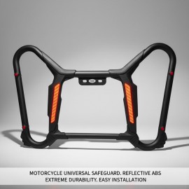 AKE Heavy Duty ABS-Coated Motorcycle Safe guard - Model 2026 Crash Protector with Integrated Safety Reflectors & Anti-Slip Design
