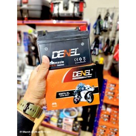 DENEL 6MF6.5L AGM 12V 6.5Ah Motorcycle Battery For Honda Suzuki Yamaha Scooty - High Pure Lead - 6 Months Warranty