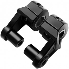 Universal 22mm CNC Aluminum Handlebar Risers - 7/8" Bar Mount Clamp Adapter for All Motorcycles & Off-Road Bikes