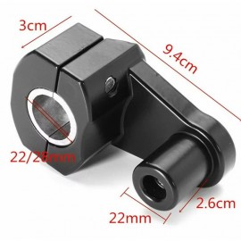 Universal 22mm CNC Aluminum Handlebar Risers - 7/8" Bar Mount Clamp Adapter for All Motorcycles & Off-Road Bikes