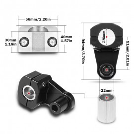 Universal 22mm CNC Aluminum Handlebar Risers - 7/8" Bar Mount Clamp Adapter for All Motorcycles & Off-Road Bikes