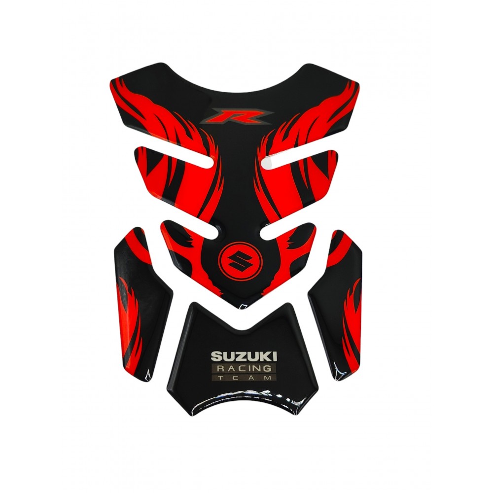 AKE - Suzuki Team Type R 3D Gel Tank Pad Set - Type R Resin Fuel Tank Protector Anti-Scratch Kit for GD110 GS150, GS150SE & GR150