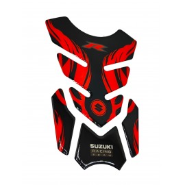 AKE - Suzuki Team Type R 3D Gel Tank Pad Set - Type R Resin Fuel Tank Protector Anti-Scratch Kit for GD110 GS150, GS150SE & GR150