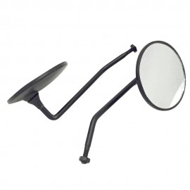 Universal Round Motorcycle Side Mirrors - 10cm Classic Rear view Convex Mirrors with 8mm Thread for Motorbikes & E-Bikes