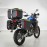 AKE - Motorcycle JDR 45L Square Shape Aluminium Tail Box Top Box with Integrated LED Lights Handle Detachable dual lock Carbon Fibre Black