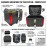 AKE - Motorcycle JDR 45L Square Shape Aluminium Tail Box Top Box with Integrated LED Lights Handle Detachable dual lock Carbon Fibre Black