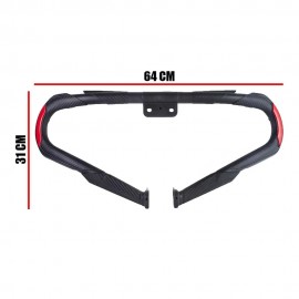 Motorcycle Chinese Crash Guard - 16 Gauge Iron with Plastic Moulded Sliders - Heavy Duty Safety Protection for Suzuki GD110 & Honda CG125 CG150