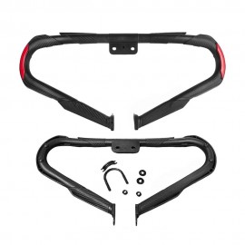 Motorcycle Chinese Crash Guard - 16 Gauge Iron with Plastic Moulded Sliders - Heavy Duty Safety Protection for Suzuki GD110 & Honda CG125 CG150