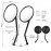 Universal Round Motorcycle Side Mirrors - 10cm Classic Rear view Convex Mirrors with 8mm Thread for Motorbikes & E-Bikes