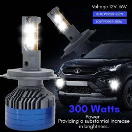 HJG Original 50W H4 LED Headlight | 8000LM w/ Turbo Cooling Fan | White/Color (1pc)