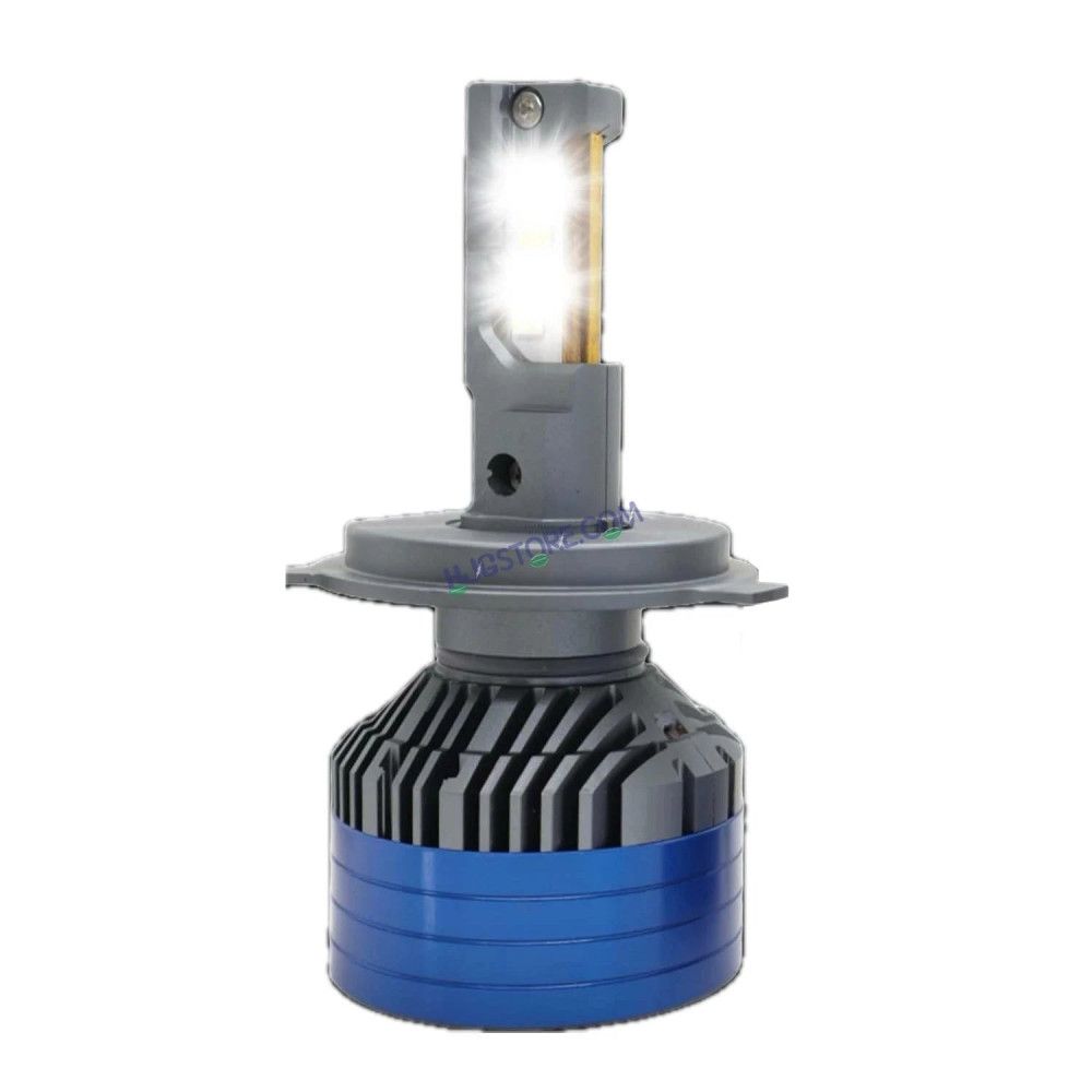 HJG Original 50W H4 LED Headlight | 8000LM w/ Turbo Cooling Fan | White/Color (1pc)