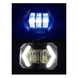 HJG Arrow DRL Square Original Foglight 120W 4 Lens Dual Color White/Yellow LED Foglights (Set of 2)