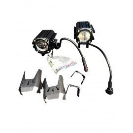 HJG CO-2 30W plus 30W 60W (30 * 2) Future 1 LED Mini Drive Light Red Devil Eye Light Co2 Multiple Connecting Red Yellow White Color With Wiring Harness Kit