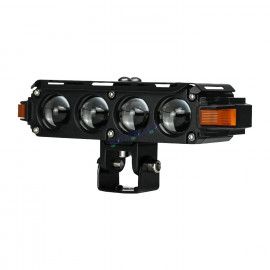 HJG Hazard S62 Foglight 160W | Quad 4 Lens Projector Red DRL & Amber Hazard