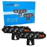 HJG Hazard S62 Foglight 160W | Quad 4 Lens Projector Red DRL & Amber Hazard