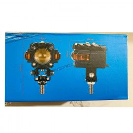 HJG Hazard Series S59 Single Lens Foglight 80W | Red DRL & Amber Hazard Projector