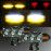 HJG Hazard Series S61 Foglight 120W | Triple 3 Lens Projector with Red DRL & Amber Hazard (2pc)