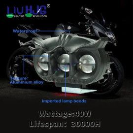 HJG Owl Design Dual Color Mini Led Motorcycle Fog Light Head Light Headlight Led Auxiliary Spot Led Lights for Motorcycle