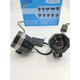 HJG 125 P49 Original Fog Light Hexagon Dual Lens 120W Foglight New Model with Power Adaptor Foglight Ultra Wide Dual Intensity LED Driving Fog Lights White/Yellow (2*60W = 120W Total) Universal For All Cars & Bikes