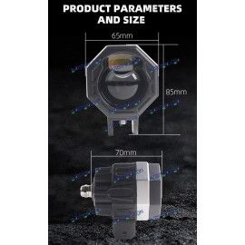 HJG 125 P49 Original Fog Light Hexagon Dual Lens 120W Foglight New Model with Power Adaptor Foglight Ultra Wide Dual Intensity LED Driving Fog Lights White/Yellow (2*60W = 120W Total) Universal For All Cars & Bikes