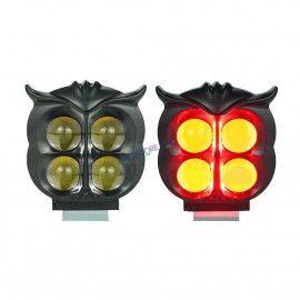 HJG 4 LED Owl Devil Foglight Foglamp HJG Car Accessories Led Headlights Mini Driving Lights Led Fog Lights For Motorcycle Lights, Set of 2 HJG Owl Foglight