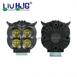HJG 4 LED Owl Devil Foglight Foglamp HJG Car Accessories Led Headlights Mini Driving Lights Led Fog Lights For Motorcycle Lights, Set of 2 HJG Owl Foglight