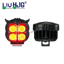 HJG 4 LED Owl Devil Foglight Foglamp HJG Car Accessories Led Headlights Mini Driving Lights Led Fog Lights For Motorcycle Lights, Set of 2 HJG Owl Foglight