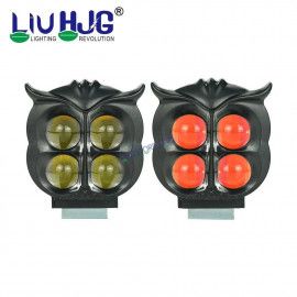 HJG 4 LED Owl Devil Foglight Foglamp HJG Car Accessories Led Headlights Mini Driving Lights Led Fog Lights For Motorcycle Lights, Set of 2 HJG Owl Foglight