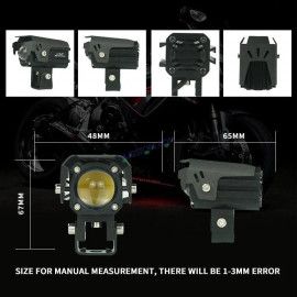 HJG 80W Mini Drive New Version Devil Mini Drive New Version 6 80W (40 * 2) Future 1 LED Mini Drive Light Red Devil Eye Light Co2 Multiple Connecting Red Yellow White Color With Canbus Kit