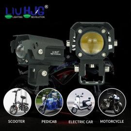 HJG 80W Mini Drive New Version Devil Mini Drive New Version 6 80W (40 * 2) Future 1 LED Mini Drive Light Red Devil Eye Light Co2 Multiple Connecting Red Yellow White Color With Canbus Kit