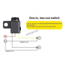 HJG Rear View Mirror Bracket Handlebar Switch Headlight On-Off Switch Handle Bar Grip For Universal For Bike Universal For Bike Mirror-Mount Switch- Waterproof Bike Switch for Fog-Lamps, Headlight, etc (Pack of 1)