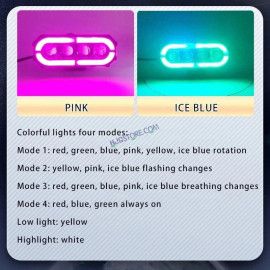 HJG Future 4 Lens with Animated RGB DRL 120W 4 Lens MEGA DRIVE Fog Light For Bike/Car/Thar/Jeep ( Cool White, 60W each * 2 = 120W Total ) - Pack of 2 Future Eyes 4 Lens with RGB Multi DRL