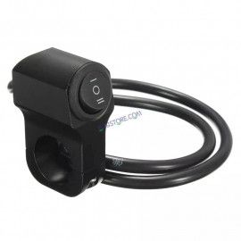 HJG Handlebar Switch 3 Way Universal 12V Handlebar CNC Metal Switch (3-Way) for All Bikes and Motorcycles HJG On-Off-On Headlight Fog Brake Light Switch Fit For All Motorcycles (Black)