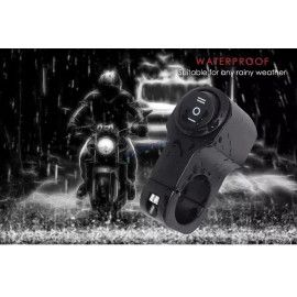 HJG Handlebar Switch 3 Way Universal 12V Handlebar CNC Metal Switch (3-Way) for All Bikes and Motorcycles HJG On-Off-On Headlight Fog Brake Light Switch Fit For All Motorcycles (Black)