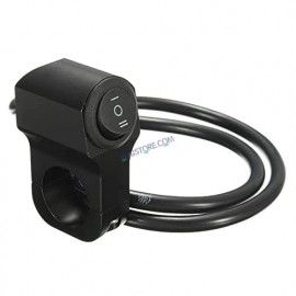 HJG Handlebar Switch 3 Way Universal 12V Handlebar CNC Metal Switch (3-Way) for All Bikes and Motorcycles HJG On-Off-On Headlight Fog Brake Light Switch Fit For All Motorcycles (Black)