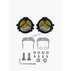 HJG Mercedes Y Lens Version 1.0 CREE Foglight Ultra Wide CREE Intensity LED Driving Fog Lights White (2*45W = 90W Total) Universal For All Cars & Bikes Off Road Foglights Spread LIU HJG Trident 1.0 Mercedes Y Lens Version 1.0 Foglight, Pack of 2