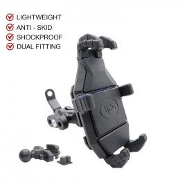 HJG Pro Spider Mobile Holder with Jaw Grip Damper Anti Vibration for Bike, Two Wheelers Universal HJG Mobile Holder Pro Spider Anti-Shake Anti-Theft Zero Vibration Shockproof Mobile Holder