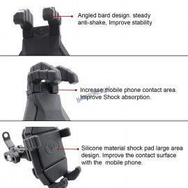 HJG Pro Spider Mobile Holder with Jaw Grip Damper Anti Vibration for Bike, Two Wheelers Universal HJG Mobile Holder Pro Spider Anti-Shake Anti-Theft Zero Vibration Shockproof Mobile Holder