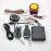 HJG Push Button Alarm System Kit Keyless Start One-Way Bike Alarm Kit for Two Wheeler Security HJG Anti-Theft Alarm System Kit (Loud Siren, Flashing Light 125 dB) LIU HJG Push Button Alarm System Kit