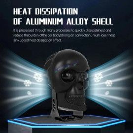 HJG Skull Red DRL Eye Foglight 120W Fog Light For Bike/Car/Thar/Jeep (Red Eye/Cool White/Yellow/Warm White, 120W) - Pack of 2 HJG New Model Skull Foglight, Pack of 2, Red DRL Skull
