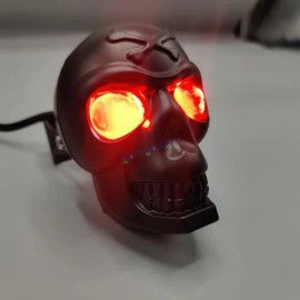 HJG Skull Red DRL Eye Foglight 120W Fog Light For Bike/Car/Thar/Jeep (Red Eye/Cool White/Yellow/Warm White, 120W) - Pack of 2 HJG New Model Skull Foglight, Pack of 2, Red DRL Skull
