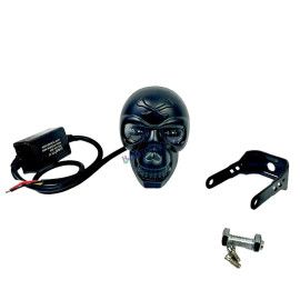 HJG Skull Red DRL Eye Foglight 120W Fog Light For Bike/Car/Thar/Jeep (Red Eye/Cool White/Yellow/Warm White, 120W) - Pack of 2 HJG New Model Skull Foglight, Pack of 2, Red DRL Skull