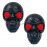 HJG Skull Red DRL Eye Foglight 120W Fog Light For Bike/Car/Thar/Jeep (Red Eye/Cool White/Yellow/Warm White, 120W) - Pack of 2 HJG New Model Skull Foglight, Pack of 2, Red DRL Skull