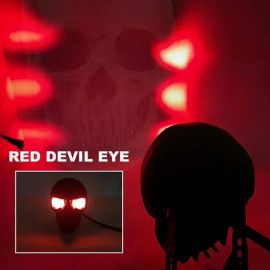 HJG Skull Red Eye Foglight 60W Fog Light For Bike/Car/Thar/Jeep (Red Eye/Cool White/Yellow/Warm White, 60W each) - Pack of 1 HJG New Model Skull Foglight, Pack of 1