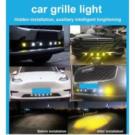 LIUHJG LIU HJG Waymaker Fog Light Dual Colour Fog Light Mini Drive Yellow White & Red Devil Eye Slim Drive Light Version 4 With Red Devil Eye And Wiring With Canbus Universal For All Cars and Motorcycles (2Pcs) LIUHJG