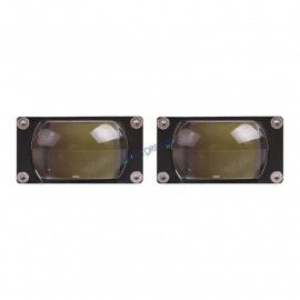 LIUHJG LIU HJG Waymaker Fog Light Dual Colour Fog Light Mini Drive Yellow White & Red Devil Eye Slim Drive Light Version 4 With Red Devil Eye And Wiring With Canbus Universal For All Cars and Motorcycles (2Pcs) LIUHJG